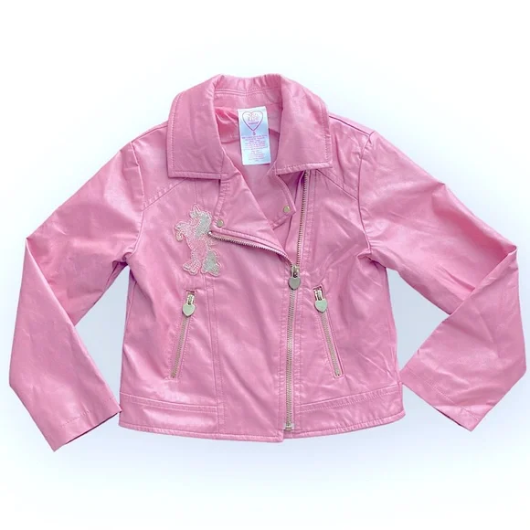365 KIDS GARANIMALS Pink Faux Leather Unicorn Jacket - Picture 1 of 6